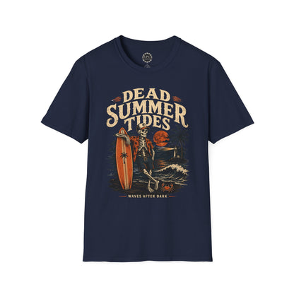 Skate & Surf Collection - Vintage Dead Summer Tides Graphic T-Shirt — CaliPride Clothing