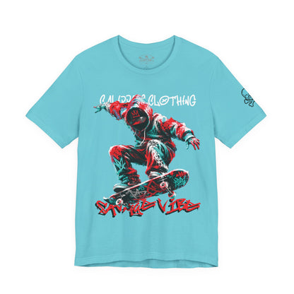 Skate & Surf Collection - Savage Vibe Skater Graphic T-Shirt - CaliPride Clothing