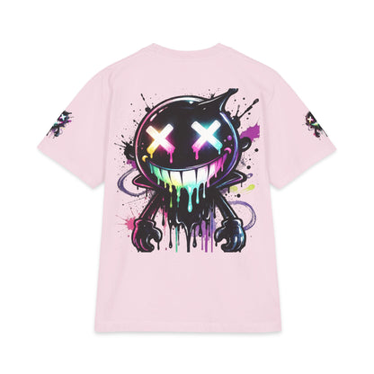 Urban Underground Collection - Neon Drip Smiley, Graphic 4-way T Shirt - CaliPride Clothing