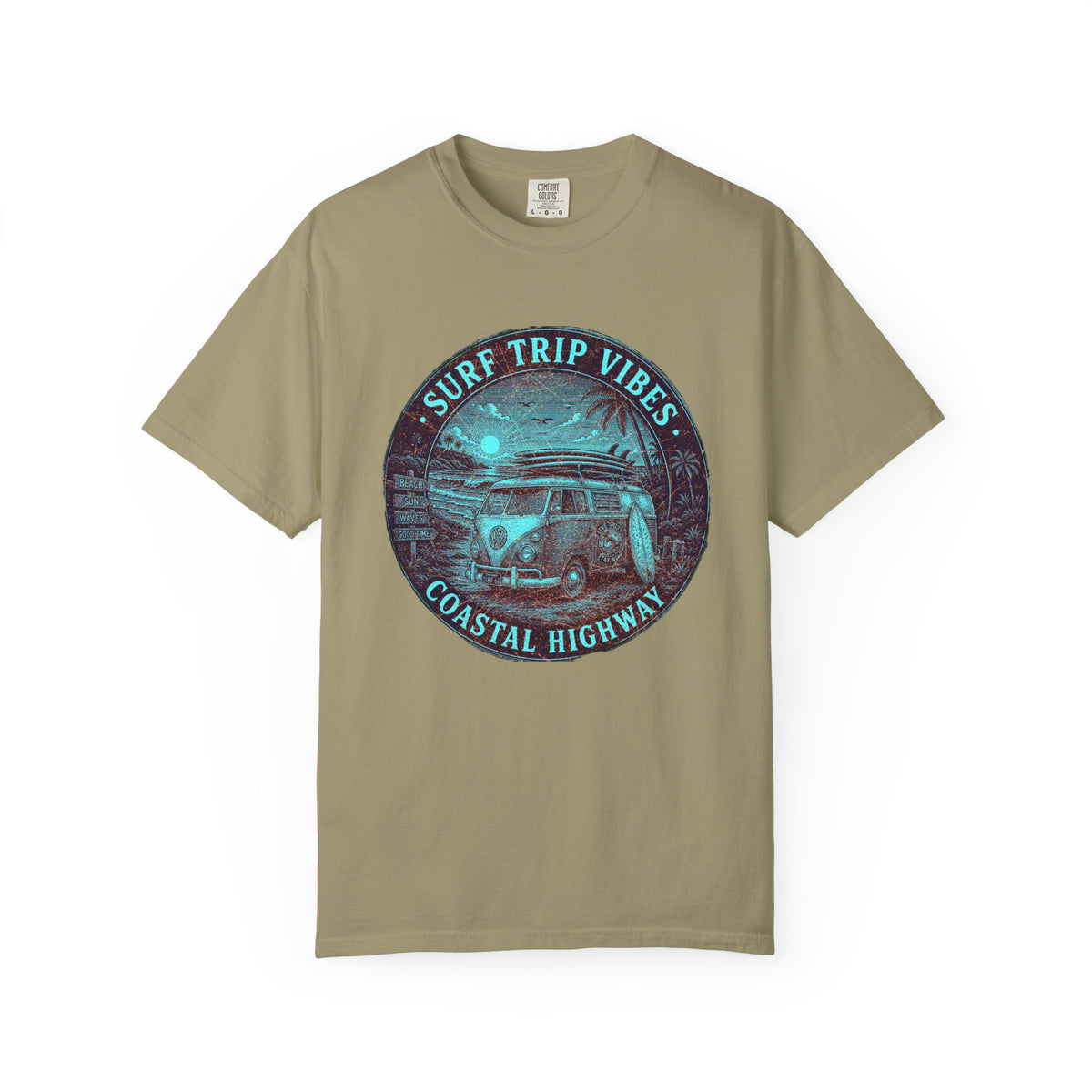 Surf & Beach Collection - Ocean Vibes Series, Surf Trip Vibes, T-shirt - CaliPride Clothing