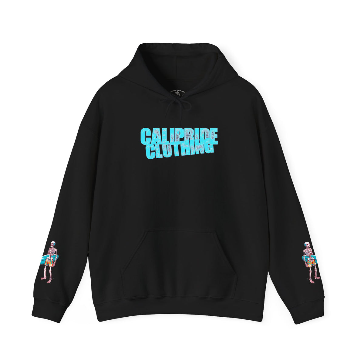 Surf & Beach Collection - Skeleton Sunset Surfer, Graphic Hoodie - CaliPride Clothing