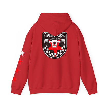 Skate & Surf Collection - Checkered Star Emblem Hoodie, multiple colors | CaliPride Clothing
