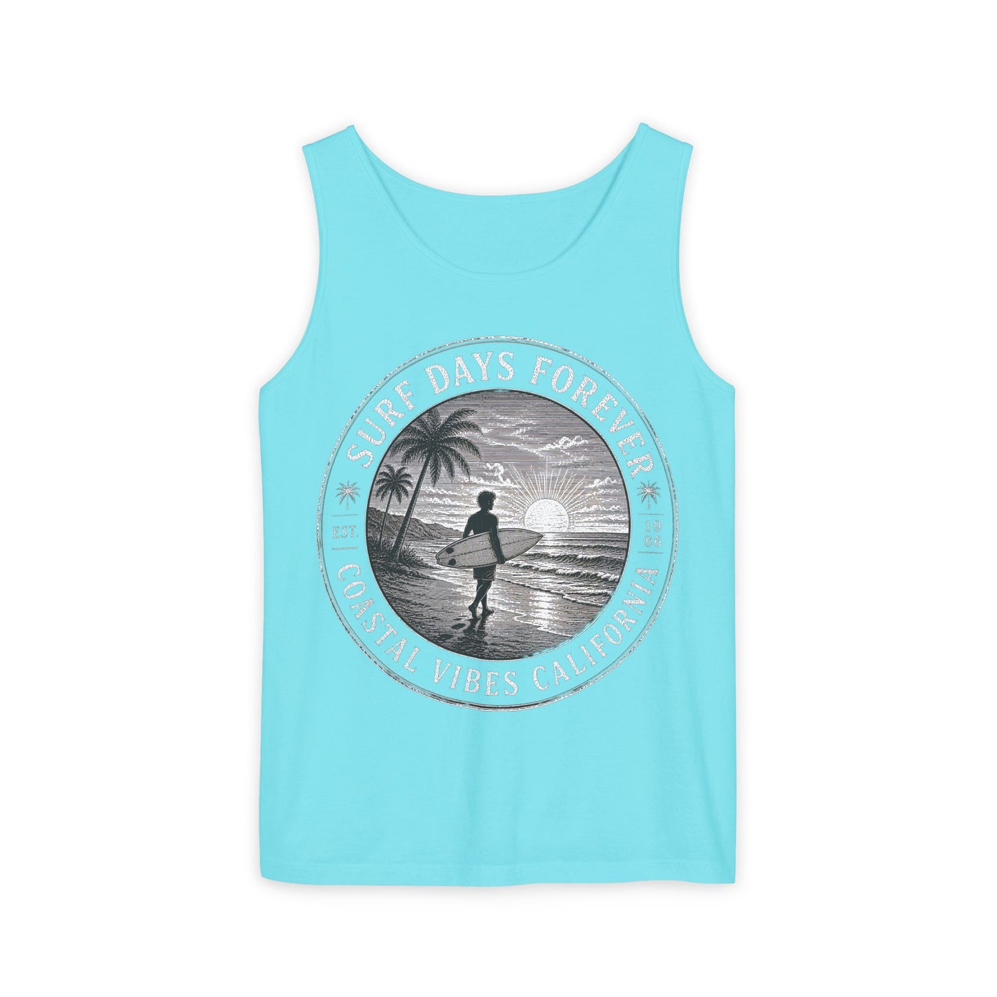 Surf & Beach Collection | Ocean Vibes Series - Surf Days Forever, Tank top - CaliPride Clothing