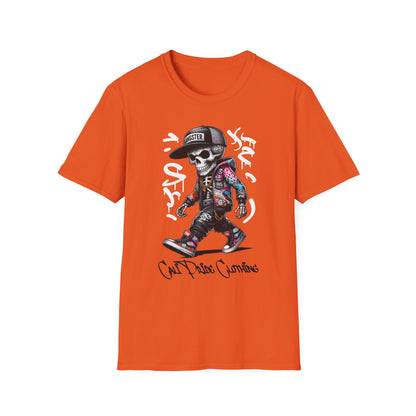 Graffiti Skeleton Artist Graphic T-Shirt