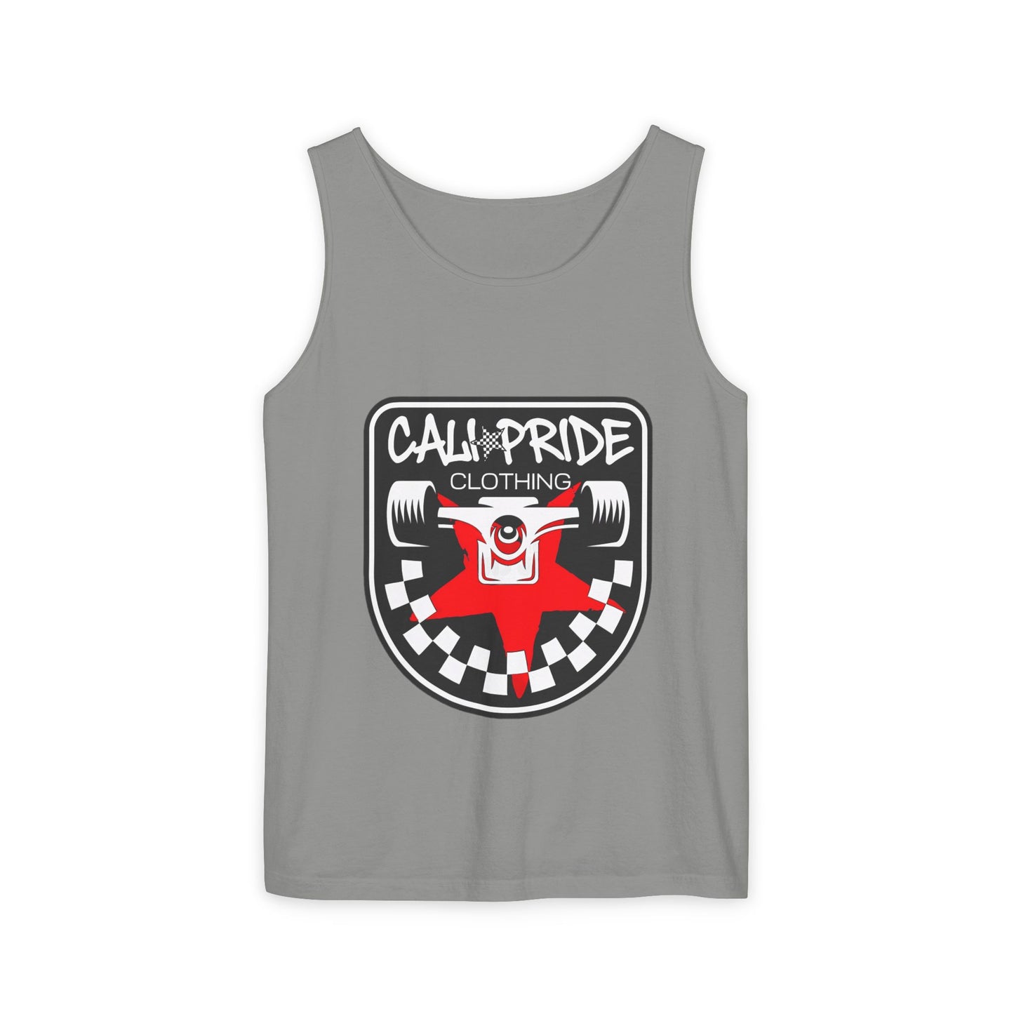 Checkered Truck Emblem Tank Top - CaliPride Clothing