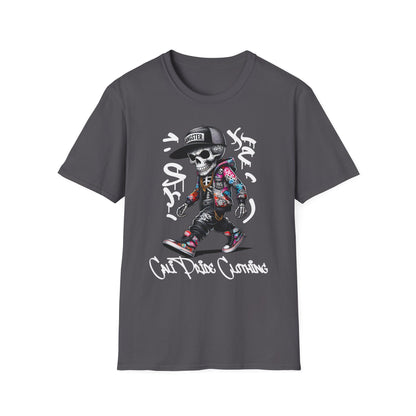 Graffiti Skeleton Artist Graphic T-Shirt