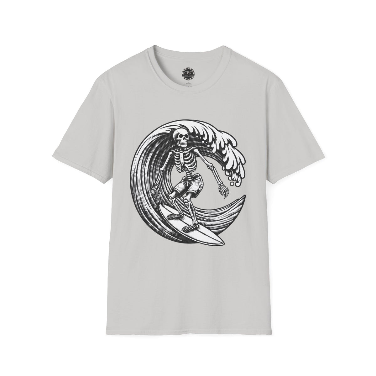 Surf & Beach Collection - Solo Swellen, Vintage Skeleton Graphic T-Shirt — CaliPride Clothing