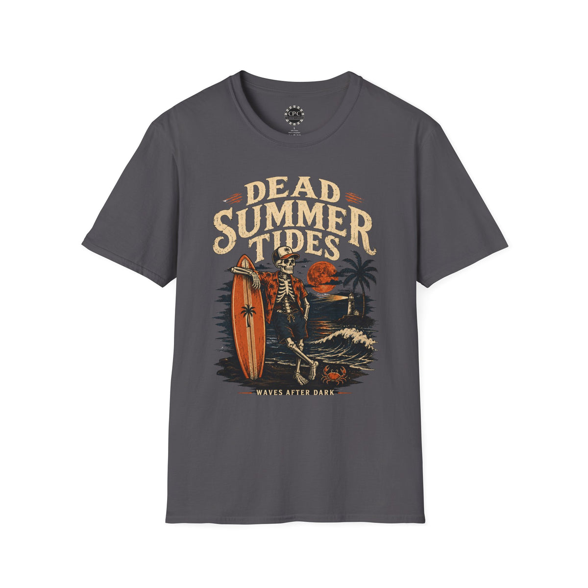 Skate & Surf Collection - Vintage Dead Summer Tides Graphic T-Shirt — CaliPride Clothing
