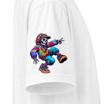 Urban Underground Collection - Neon Drip, Skeleton Jam, Graphic 4-way T Shirt - CaliPride Clothing