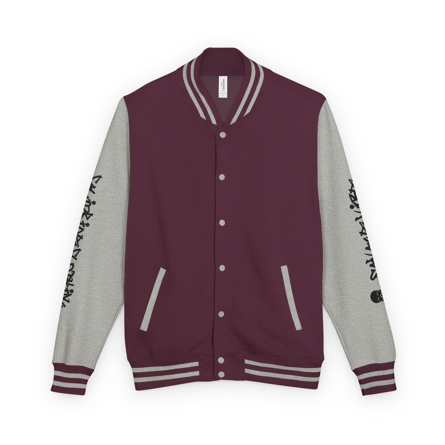 Urban Underground Collection - Savage Vibe, Bone Drop Graphic Letterman Jacket | CaliPride Clothing