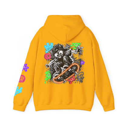 Skate & Surf Collection - Neon Skizzy Skater Graphic Hoodie, multiple colors | CaliPride Clothing