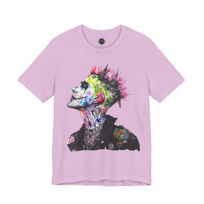 Punk Resurrected Collection - Color sketched Tattooed Joker, Graphic T-Shirt - CaliPride Clothing