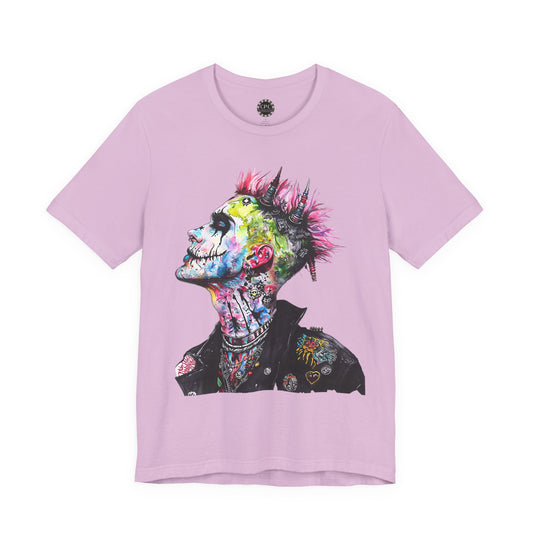 Punk Resurrected Collection - Color sketched Tattooed Joker, Graphic T-Shirt - CaliPride Clothing