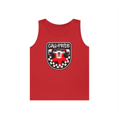 Skate & Surf Collection - Checkered Truck Emblem, Tank Top - CaliPride Clothing