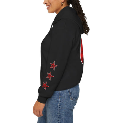 Skate & Surf Collection - CALI | CULTURE, Red Plaid Emblan w Stars Hoodie - CaliPride Clothing
