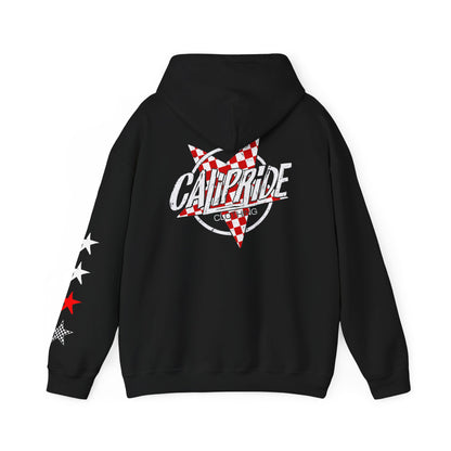 Skate & Surf Collection - Red Checkered Star, Graphic Hoodie | CaliPride Clothing