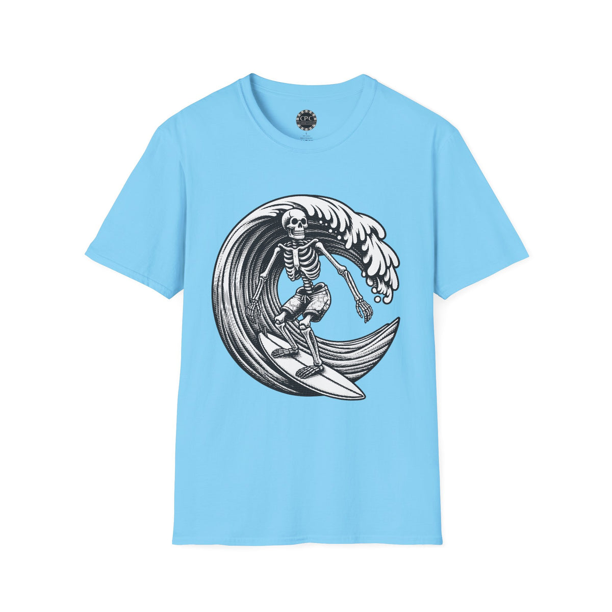 Surf & Beach Collection - Solo Swellen, Vintage Skeleton Graphic T-Shirt — CaliPride Clothing