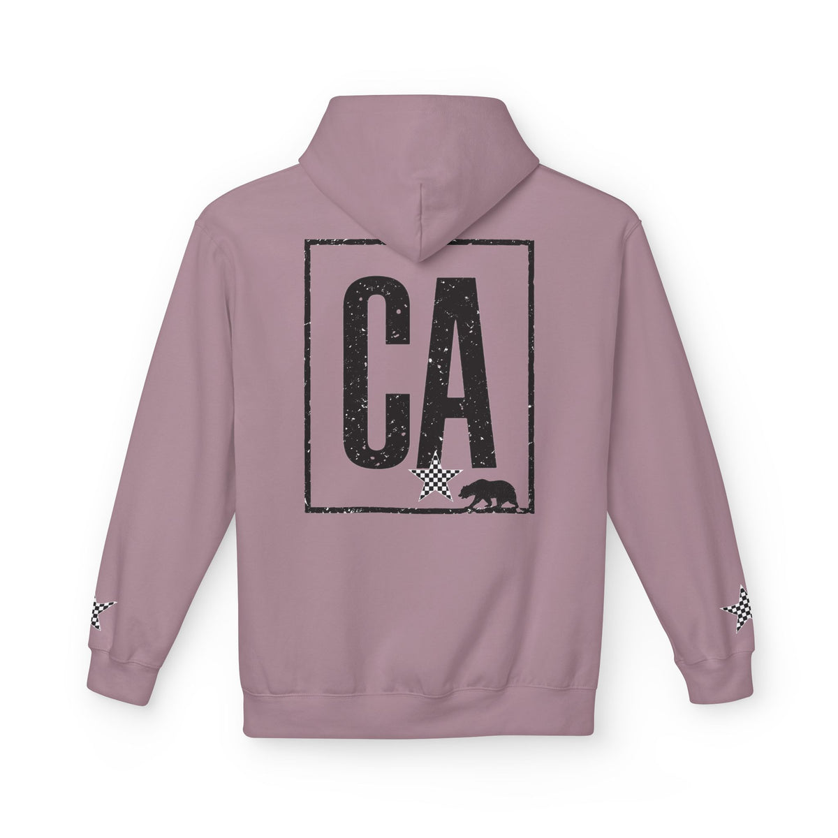 Surf & Beach Collection - CA State Bear Graphic Hoodie, Black logo - CaliPride Clothing