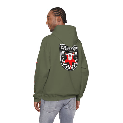 CaliPride Checkered Star Emblem Hoodie | CaliPride Clothing white logo