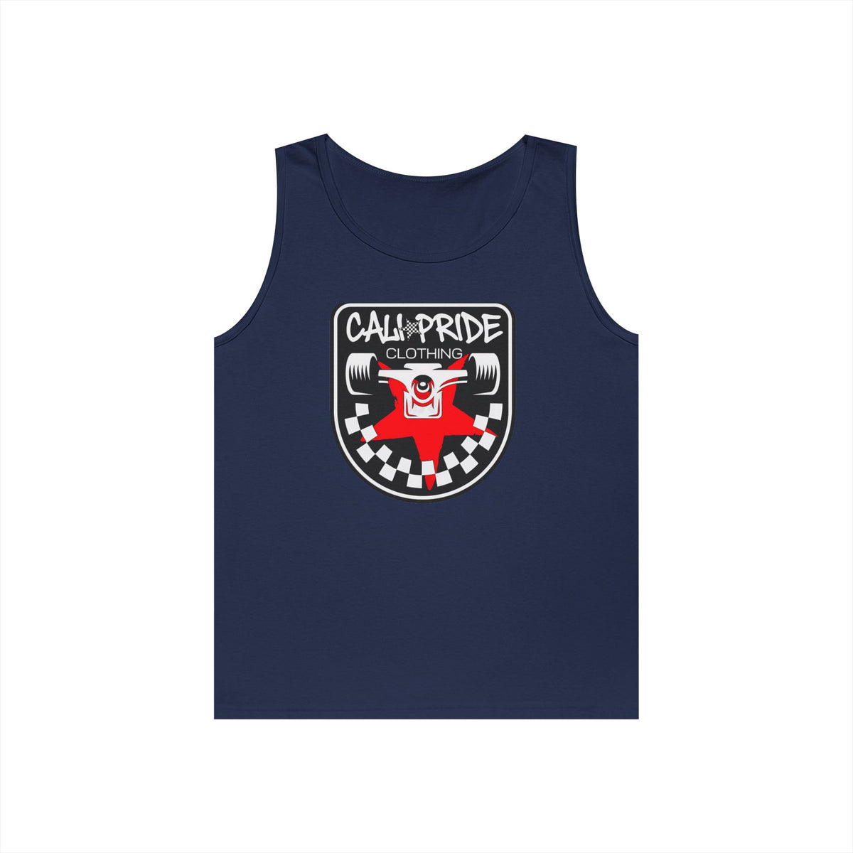 Skate & Surf Collection - Checkered Truck Emblem, Tank Top - CaliPride Clothing