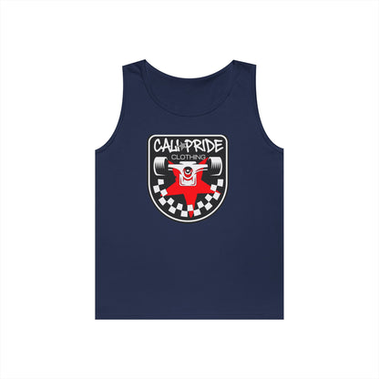 Skate & Surf Collection - Checkered Truck Emblem, Tank Top - CaliPride Clothing