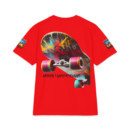 Urban Underground Collection - Neon Drip, Skateboard, Graphic 4-way T Shirt - CaliPride Clothing
