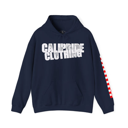 Skate & Surf Collection - Ocean Wave & Checkers Burst, Graphic Hoodie - CaliPride Clothing