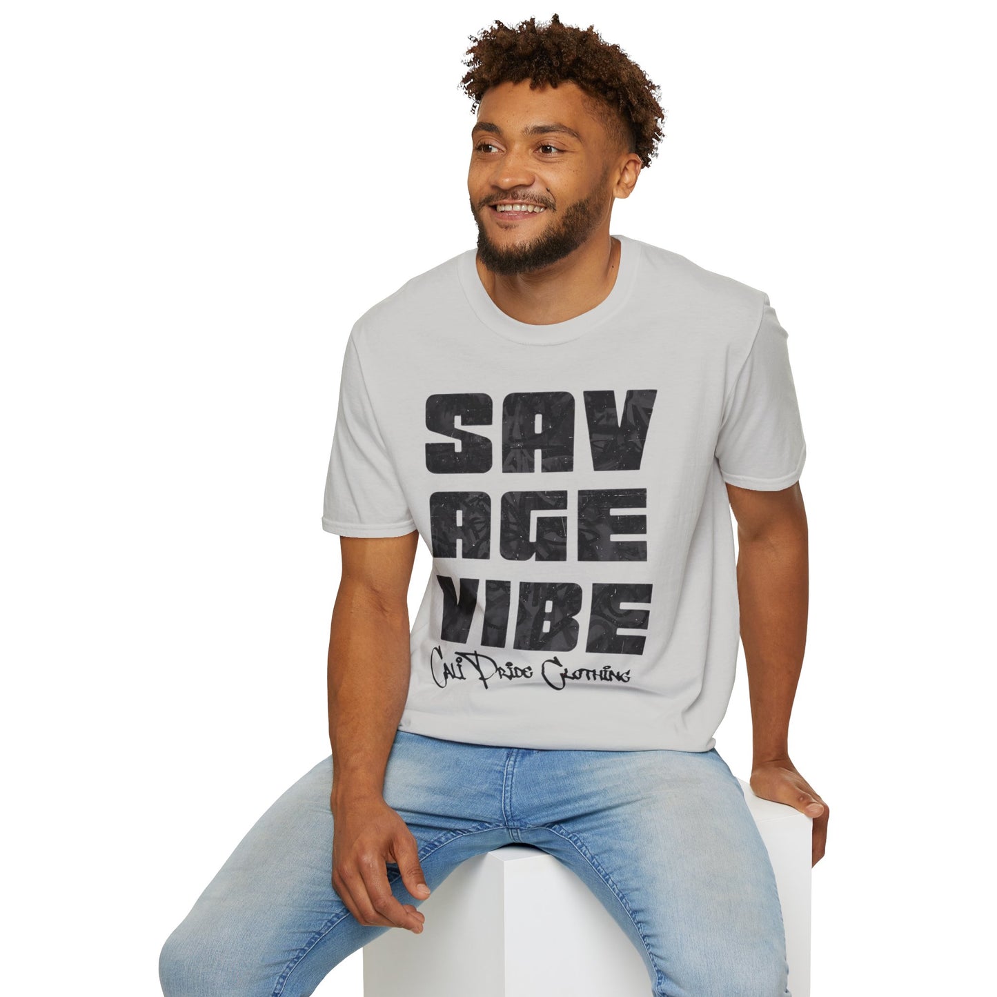 "Savage Vibe Graffiti Block" Series, Black & Grey logo — CaliPride Clothing
