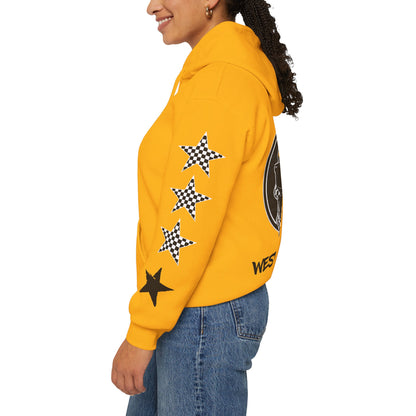 'West Coast Vibe', Checkered Sugar Skull & Stars Hoodie - CaliPride Clothing