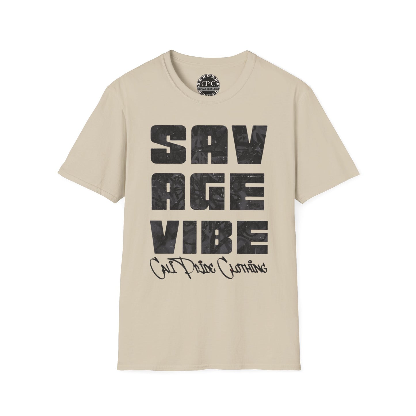 "Savage Vibe Graffiti Block" Series, Black & Grey logo — CaliPride Clothing