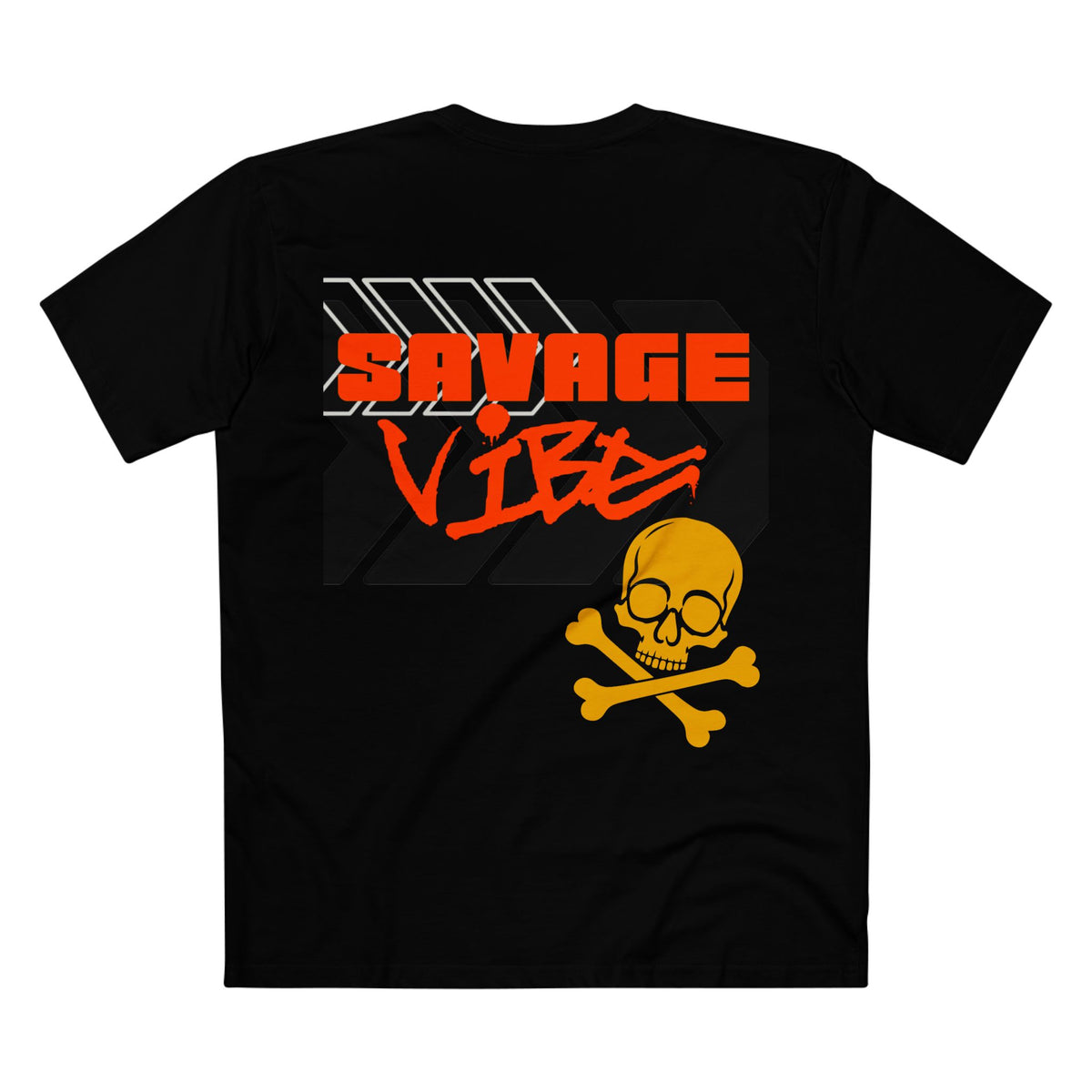 Urban Underground Collection | Savage Vibe series - Skull Trax, Neon Orange & Purple, Premium Graphic Tee — CaliPride Clothing