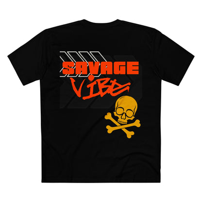 Urban Underground Collection | Savage Vibe series - Skull Trax, Neon Orange & Purple, Premium Graphic Tee — CaliPride Clothing