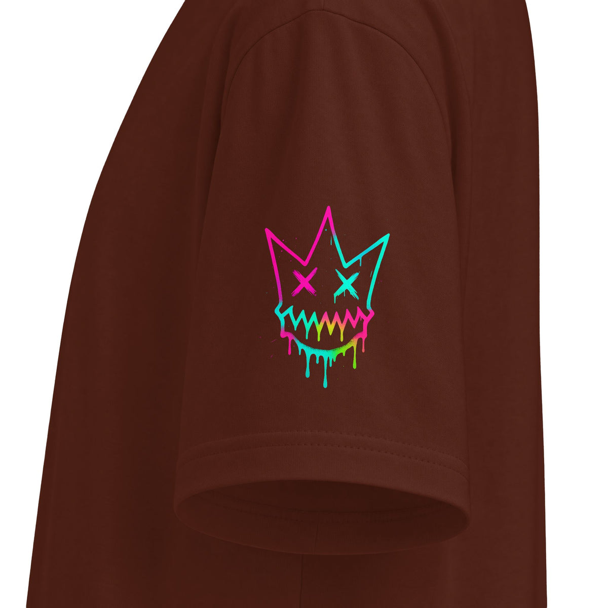 Urban Underground Collection - Neon Drip, Crown Face, Graphic 4-way T Shirt - CaliPride Clothing