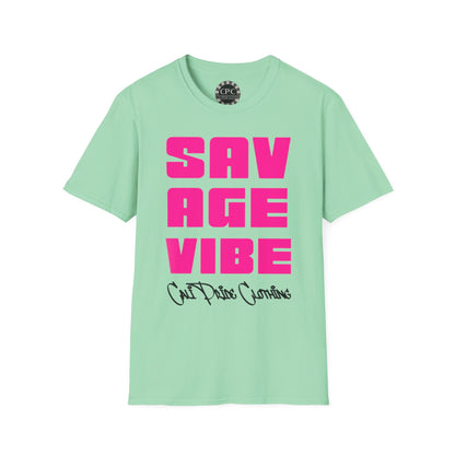 "Savage Vibe Graffiti Block" Series, Solid Neon Pink T Shirt — CaliPride Clothing