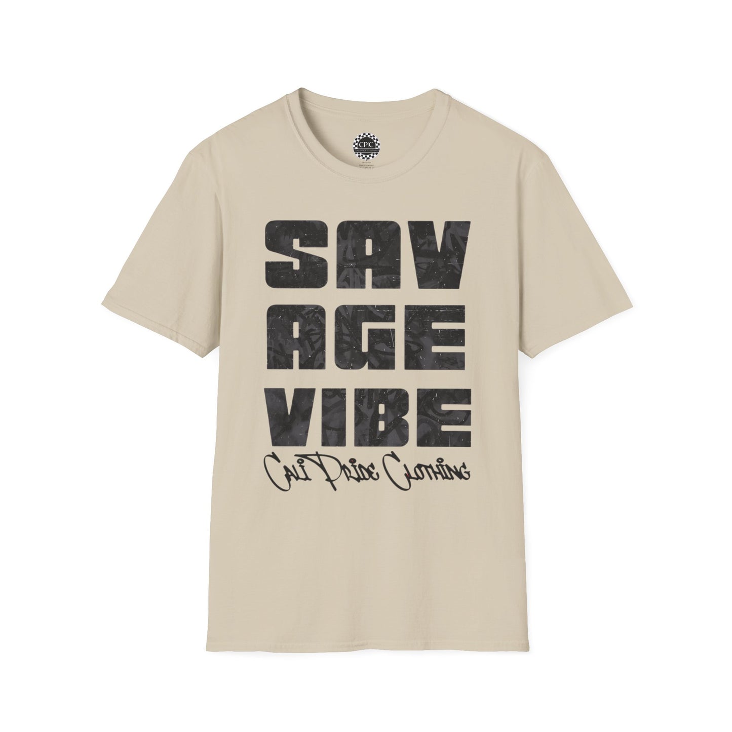 Savage Vibe Graffiti Block, Monochrome gray - CaliPride Clothing