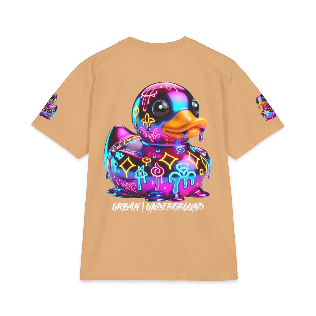 Urban Underground Collection - Neon Drip, Rub'a Ducky, Graphic 4-way T Shirt - CaliPride Clothing