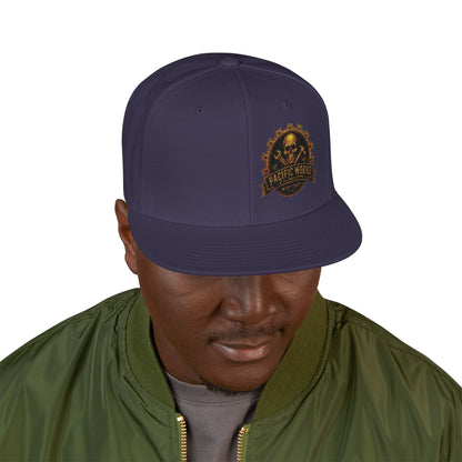 Pacific Works Collection - Signature Logo, Offset, Flat Bill Snapback Hat — CaliPride Clothing