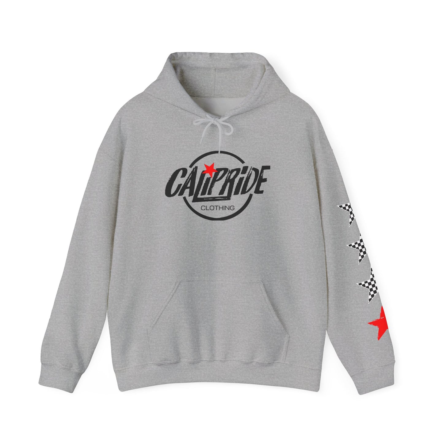 'West Coast Vibe', Checkered Sugar Skull & Stars Hoodie - CaliPride Clothing