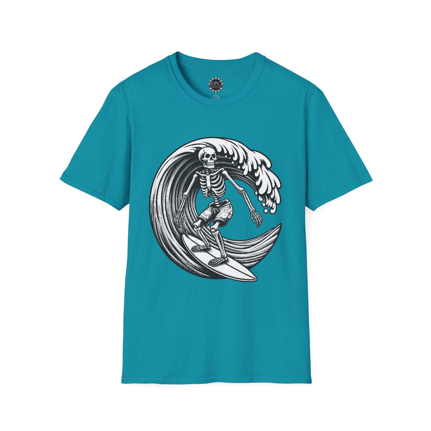 Surf & Beach Collection - Solo Swellen, Vintage Skeleton Graphic T-Shirt — CaliPride Clothing