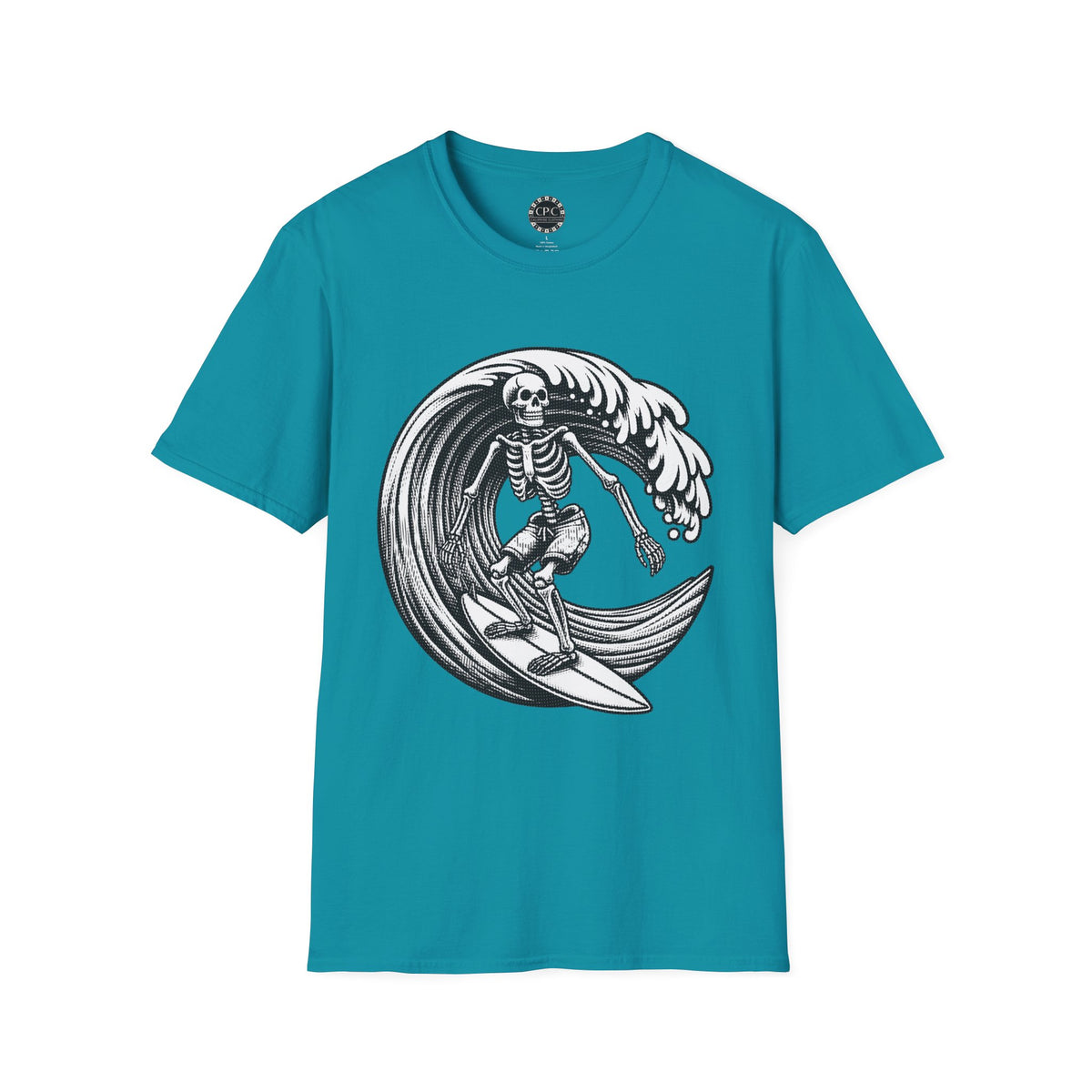 Surf & Beach Collection - Solo Swellen, Vintage Skeleton Graphic T-Shirt — CaliPride Clothing