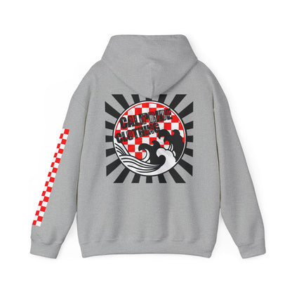 Skate & Surf Collection - Ocean Wave & Checkers Burst, Graphic Hoodie - CaliPride Clothing
