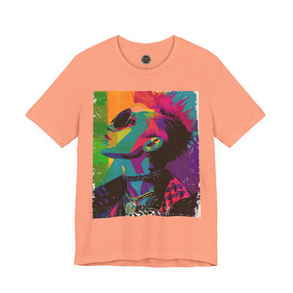 Punk Resurrected Collection - Neon Retro Musician, Graphic T - Shirt - CaliPride Clothing