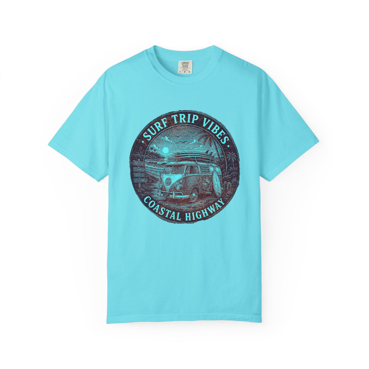 Surf & Beach Collection - Ocean Vibes Series, Surf Trip Vibes, T-shirt - CaliPride Clothing