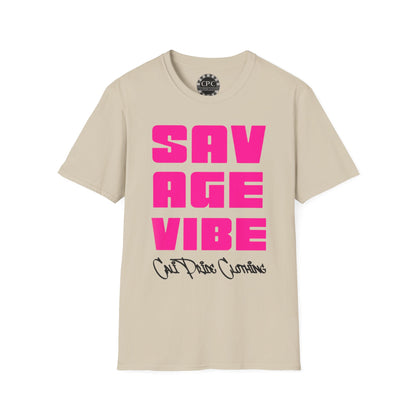 "Savage Vibe Graffiti Block" Series, Solid Neon Pink T Shirt — CaliPride Clothing