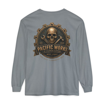 Pacific Works Collection - Signature Logo Long Sleeve T-Shirt - CaliPride Clothing
