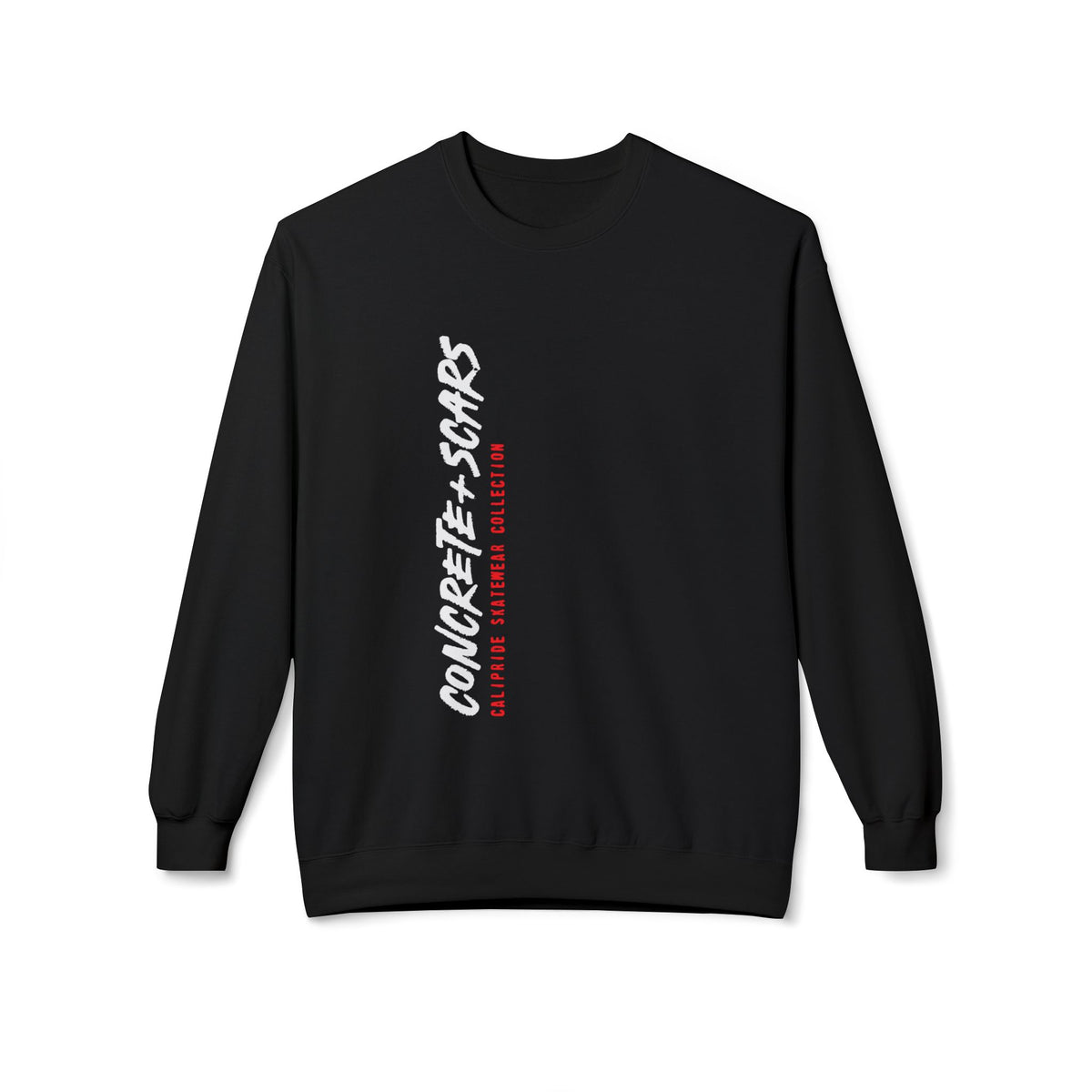 Concrete & Scars Skatewear Collection - Vertical Logo, Graphic Sweatshirt — CaliPride Clothing