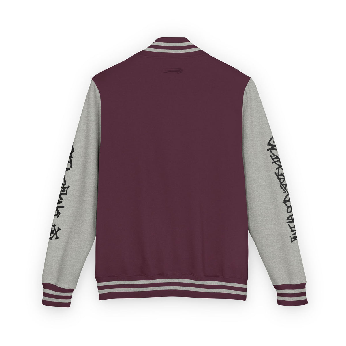 Urban Underground Collection - Savage Vibe, Bone Drop Graphic Letterman Jacket | CaliPride Clothing