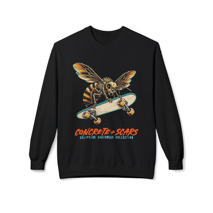Concrete & Scars Collection - Bee Shredder, Graphic Sweatshirt — CaliPride Clothing