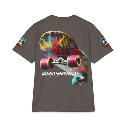 Urban Underground Collection - Neon Drip, Skateboard, Graphic 4-way T Shirt - CaliPride Clothing