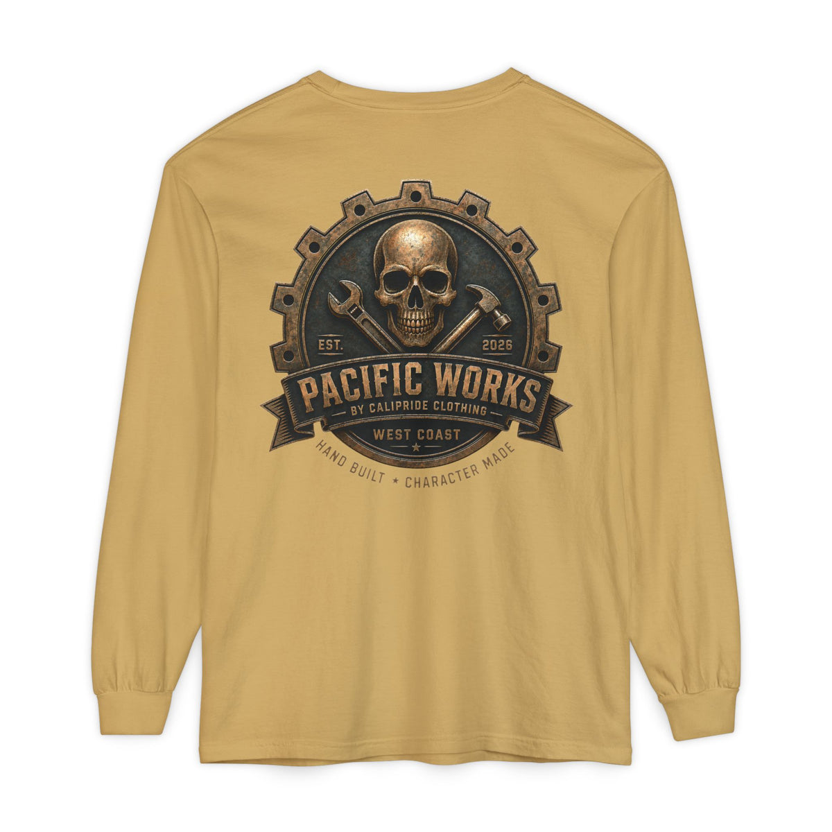 Pacific Works Collection - Signature Logo Long Sleeve T-Shirt - CaliPride Clothing